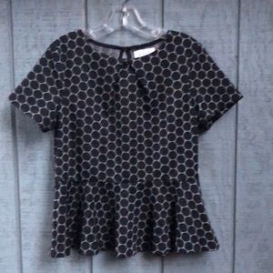 ELLE black and white dress shirt NWT